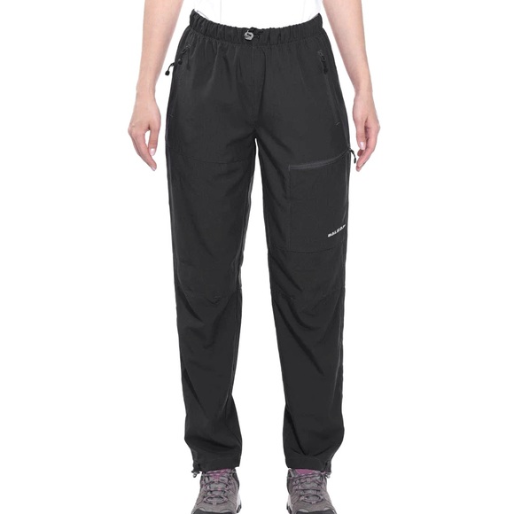 Baleaf Pants - NEW BALEAF Hiking Pants Quick Dry Lightweight Water Resistant - Black - Large